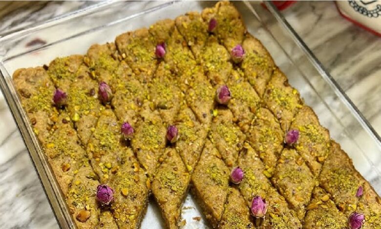 النيفرانا التركية حلى سهل ولذيذ ومقرمش
