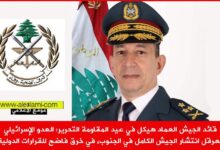 قائد الجيش العماد هيكل في عيد المقاومة التحرير