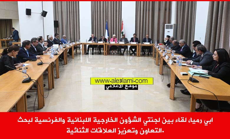 ابي رميا، لقاء بين لجنتي الشؤون الخارجية اللبنانية والفرنسية لبحث التعاون وتعزيز العلاقات الثنائية.