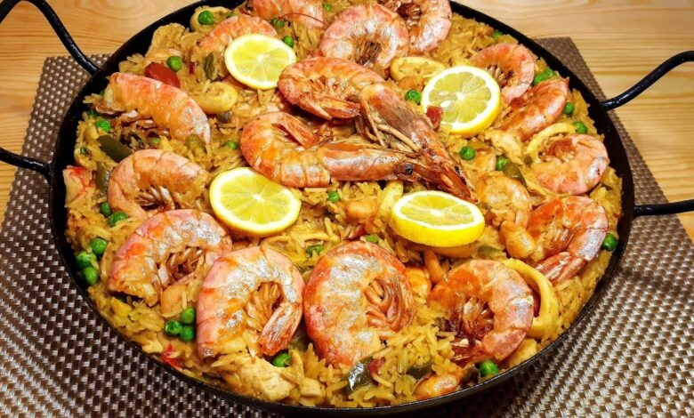 طريقة تحضير الباييلا الإسبانية