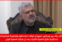 النائب رائد برو، قناة العالم، الحكومة، الحيش، المقاومة