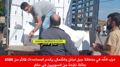 حزب الله جبل لبنان والشمال، غكار مساعدة النازحين السوريين
