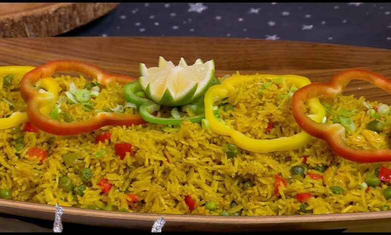 طريقة تحضير أرز الكينوا بالكركم والعدس الأصفر