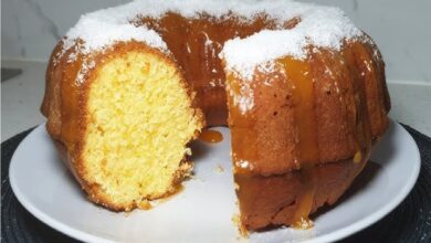 طريقة تحضير كيكة البرتقال وجوز الهند