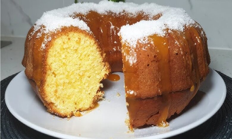 طريقة تحضير كيكة البرتقال وجوز الهند