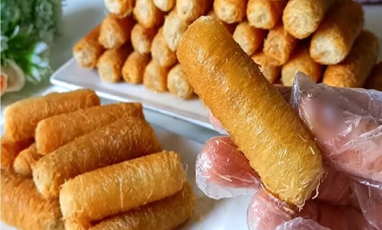 طريقة تحضير أصابع الكنافة بالمكسرات