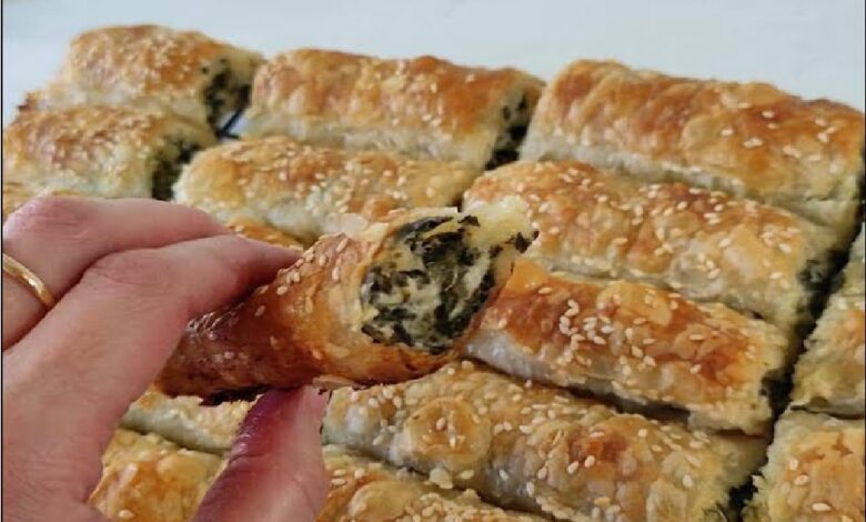 طريقة تحضير البرك التركية بحشوة السبانخ