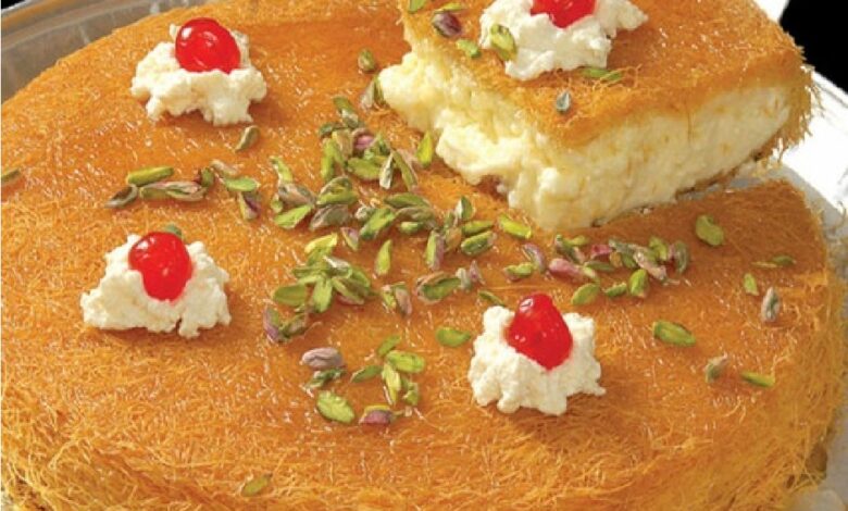 طريقة تحضير الكنافة بالمهلبية اللذيذة