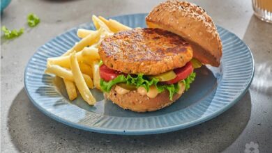 طريقة تحضير برجر نباتي