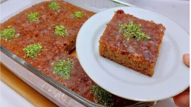 طريقة تحضير بسبوسة دبس التمر العراقية