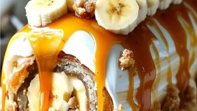 طريقة تحضير رول الموز والكراميل