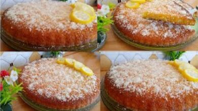 طريقة تحضير كيك بسبوسة بالليمون