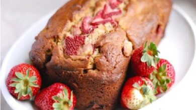 طريقة تحضير كيكة الفراولة باللبن