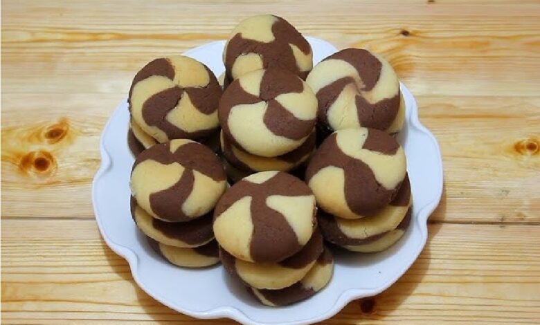 طريقة تحضير البسكويت الرخامي