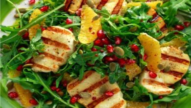 طريقة تحضير سلطة جبن الحلوم بالعسل للرجيم