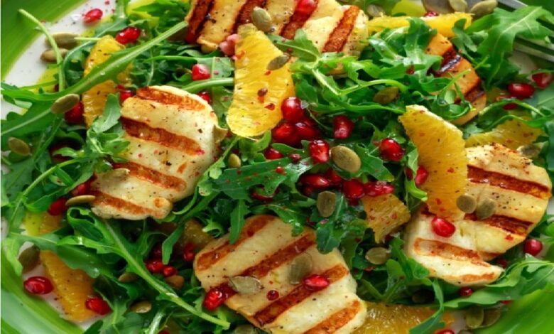 طريقة تحضير سلطة جبن الحلوم بالعسل للرجيم