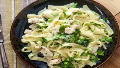 طريقة تحضير سلطة معكرونة بالبروكلي