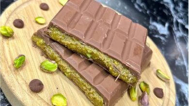 طريقة تحضير شوكولا دبي بالكنافة