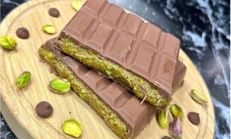 طريقة تحضير شوكولا دبي بالكنافة