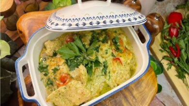 طريقة تحضير صينية دجاج بتتبيلة البيستو