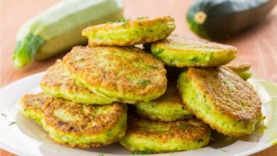 طريقة تحضير فطائر الكوسا للرجيم