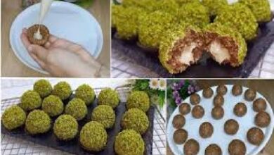 طريقة تحضير كرات مفروكة الفستق الحلبي