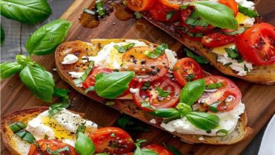 طريقة تحضير البروشيتا بالطماطم والريحان