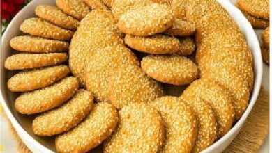 طريقة تحضير بسكويت السمسم بدقيق اللوز
