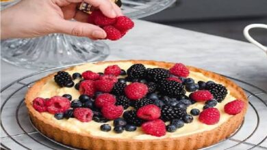 طريقة تحضير تارت التوت الشهي