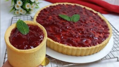 طريقة تحضير تارت توت بري وبسكويت الشوفان