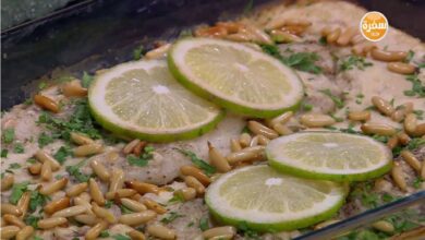 طريقة تحضير سمك مشوي بصلصة الطحينة