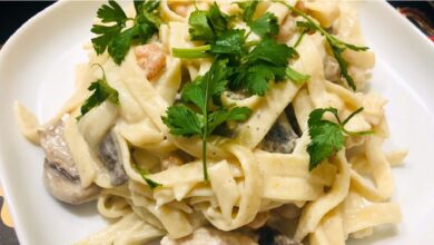 طريقة تحضير فيتوشيني دايت بدون دجاج