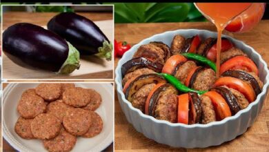 طريقة تحضير صينية الباذنجان بالكفتة