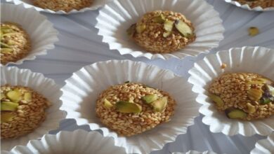 طريقة تحضير كرات السمسم بالدبس