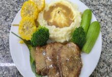 طريقة تحضير ستيك مشوي مع بطاطس مهروسة للرجيم