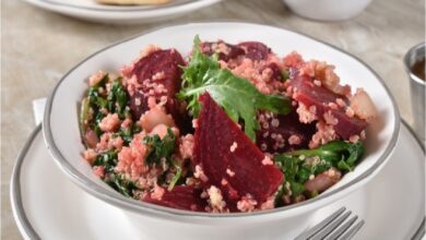 طريقة تحضير سلطة الكينوا بالشمندر