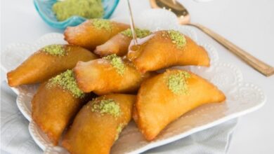 طريقة تحضير قطايف بالفستق الحلبي