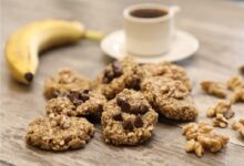 طريقة تحضير كوكيز الموز بالجوز الصحي