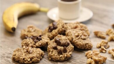 طريقة تحضير كوكيز الموز بالجوز الصحي