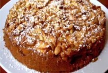 طريقة تحضير كيكة التفاح والجوز