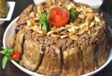 طريقة تحضير مقلوبة الباذنجان باللحم